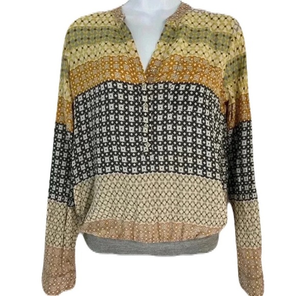 Mavi/ Button up blouse/ Grey elasticized waistband/ Size US S - Picture 2 of 15